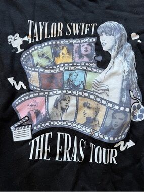Taylor Swift Eras Tour official Merch Black Crewneck